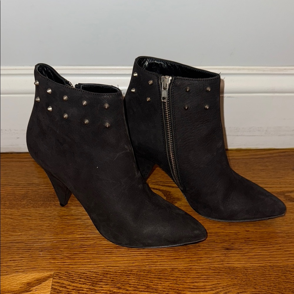 Loeffler Randall Studded Black Ankle Boots size 7.5